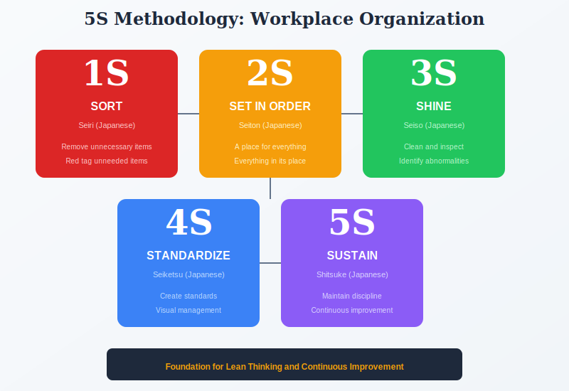 5S Methodology five steps